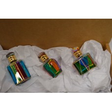 Murano Mini Perfume Bottles, Milefiori top, Set of 3   113149897104